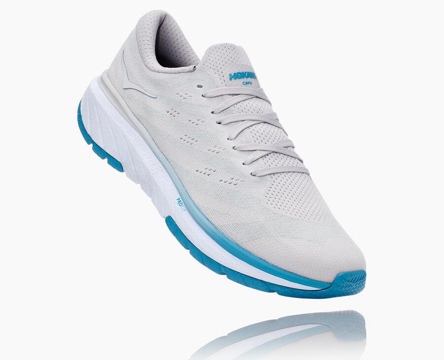 Hoka One One Cavu 3 Löparskor Herr - Vita/Blå - RMBZJ-3825